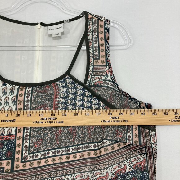 Junarose size 14 Multicolor Patchwork Boho Print Maxi Dress Feminine Vacation - Picture 6 of 11